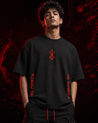 Berserk Guts Dark Mode Oversize Cotton T-shirt