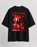 Chainsawman Makima All Red Oversize Cotton T-shirt