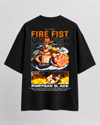 One piece fire feast Oversize Cotton T-shirt