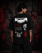 Guts Berserk Manga Style Oversize Cotton T-shirt