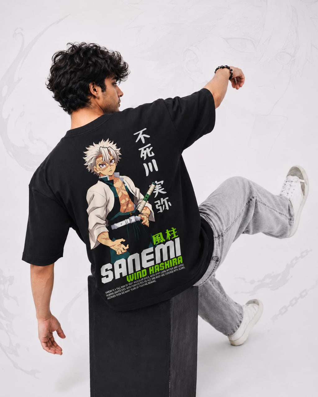 Demon Slayer Sanemi Oversize Cotton T-shirt