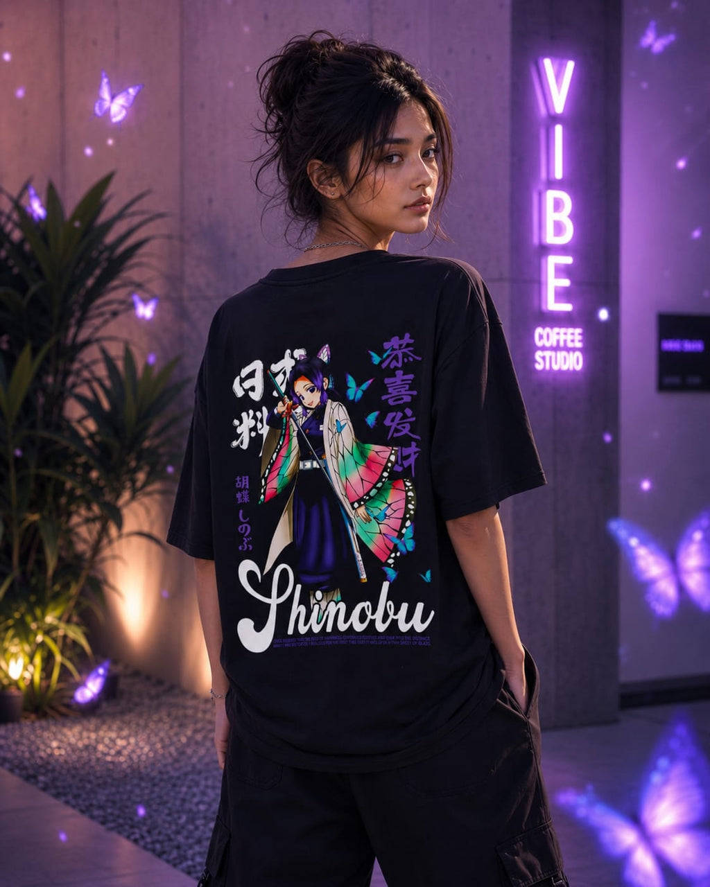 Demon Slayer Shinobu Oversize Cotton T-shirt
