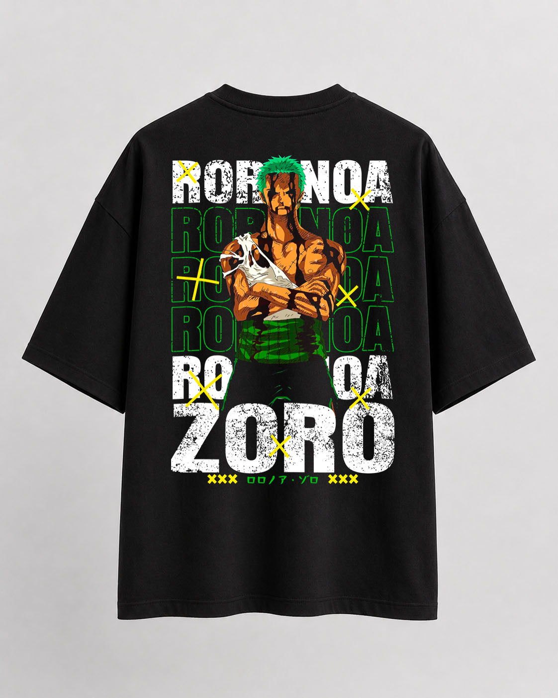 One piece Zoro green theme Oversize Cotton T-shirt