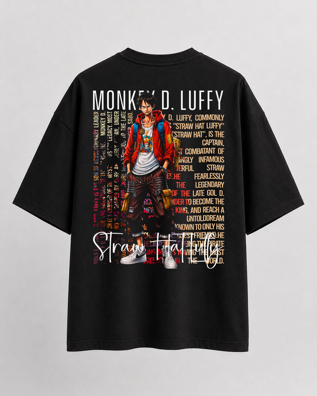 One piece luffy red Oversize Cotton T-shirt