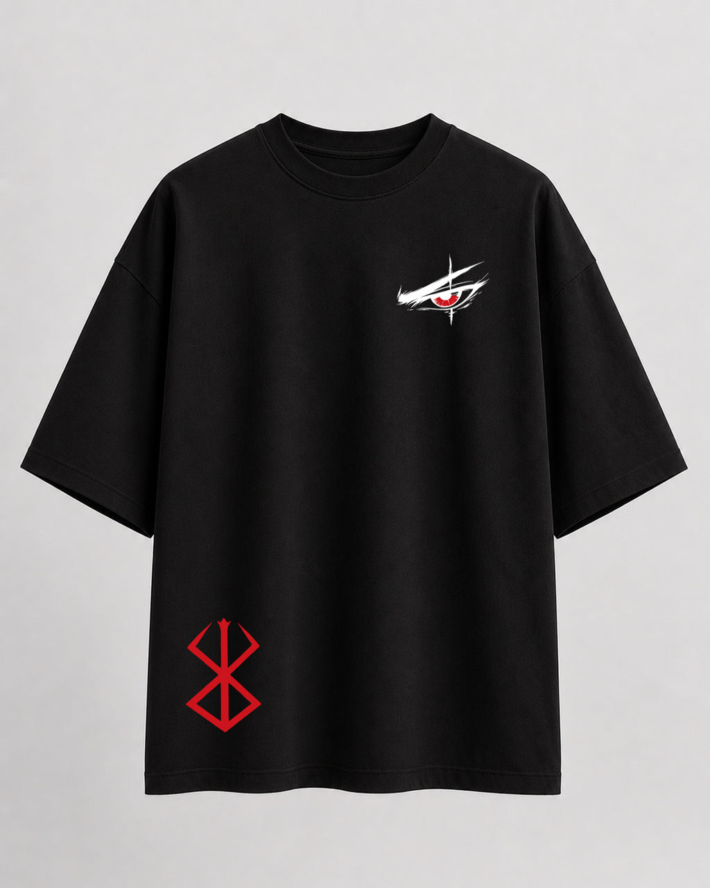 Guts Berserk Manga Style Oversize Cotton T-shirt