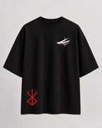Guts Berserk Manga Style Oversize Cotton T-shirt