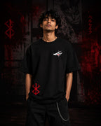 Guts Berserk Manga Style Oversize Cotton T-shirt
