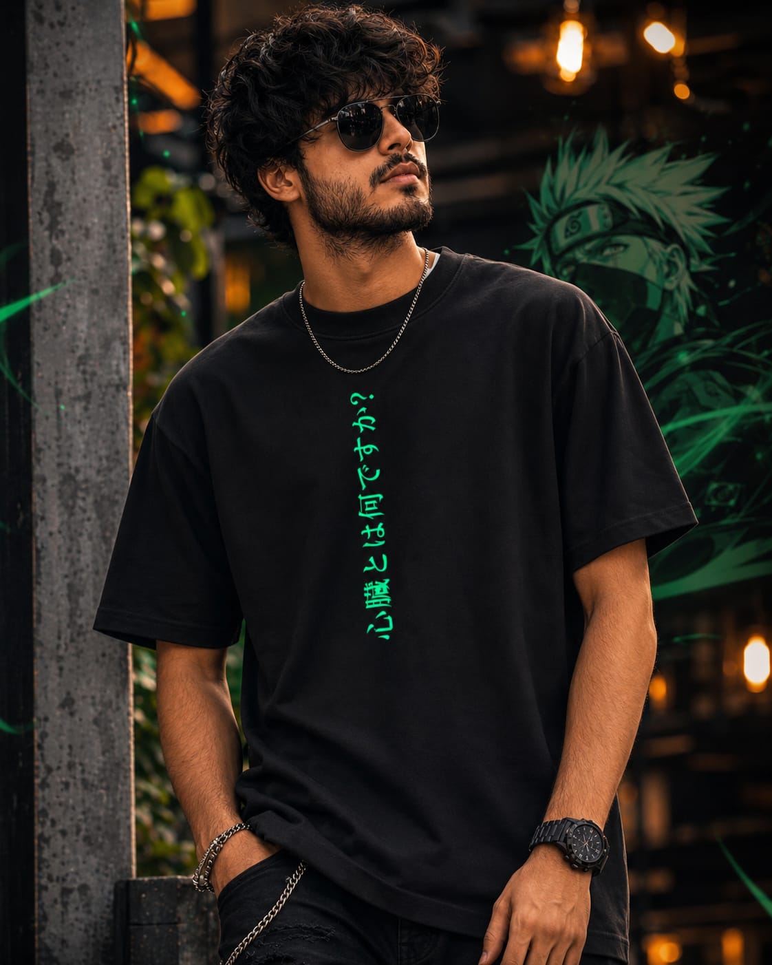 Bleach What is heart Oversize Cotton T-shirt