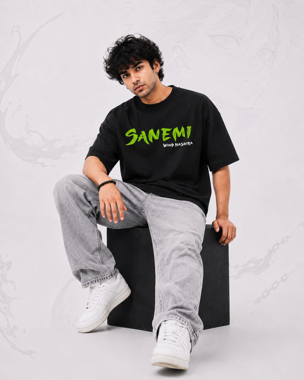 Demon Slayer Sanemi Oversize Cotton T-shirt