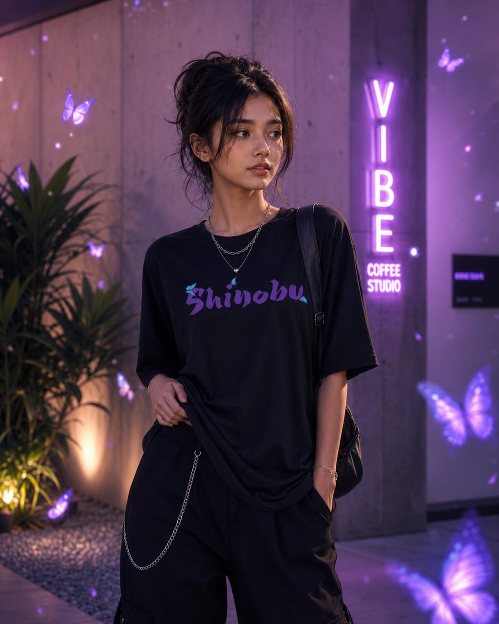 Demon Slayer Shinobu Oversize Cotton T-shirt