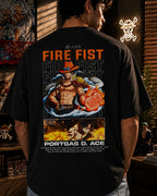 One piece fire feast Oversize Cotton T-shirt