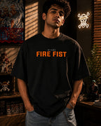 One piece fire feast Oversize Cotton T-shirt