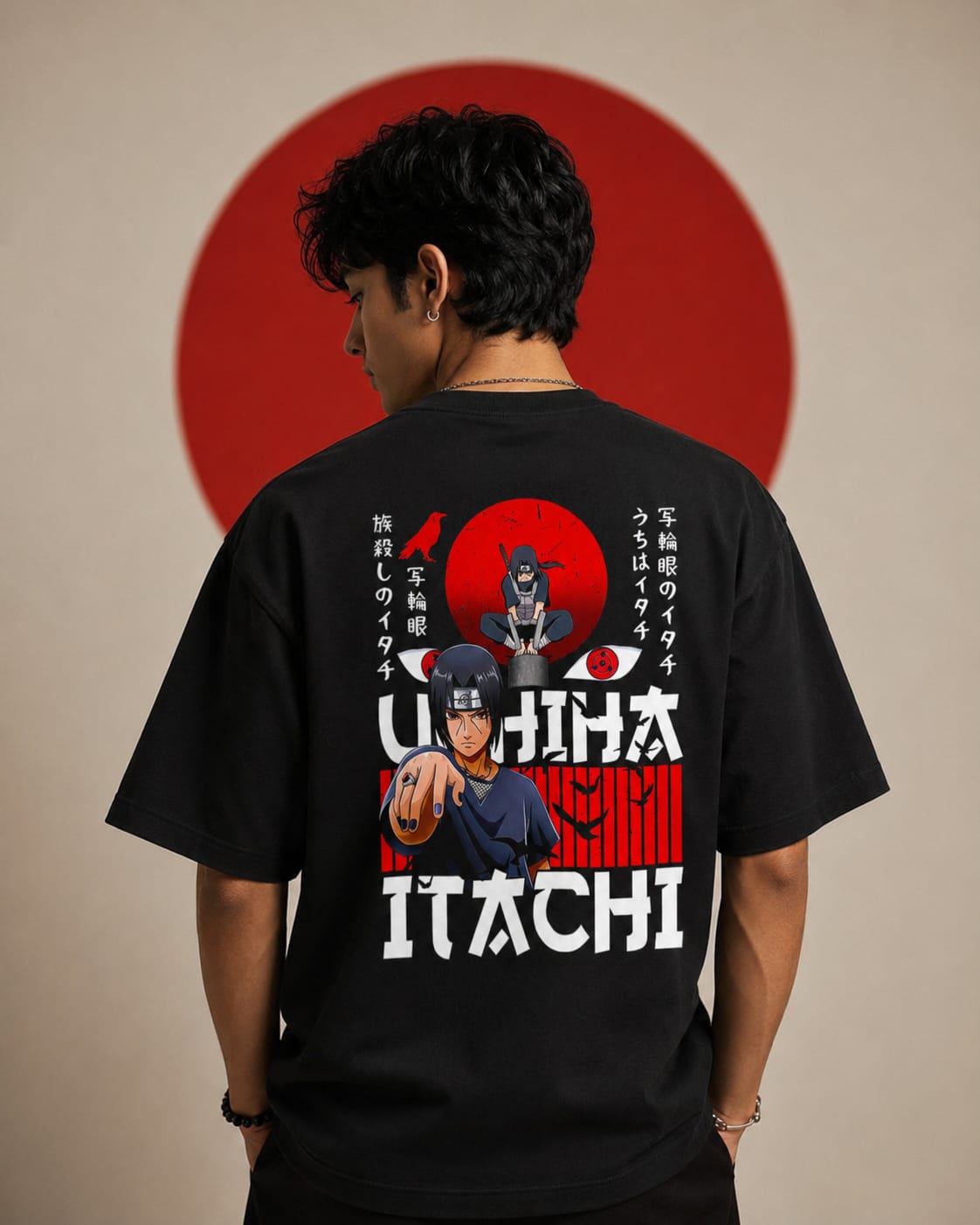 Uchiha Itachi Street Wear Oversize Cotton T-shirt