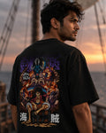 One piece luffy gand red theme Oversize Cotton T-shirt