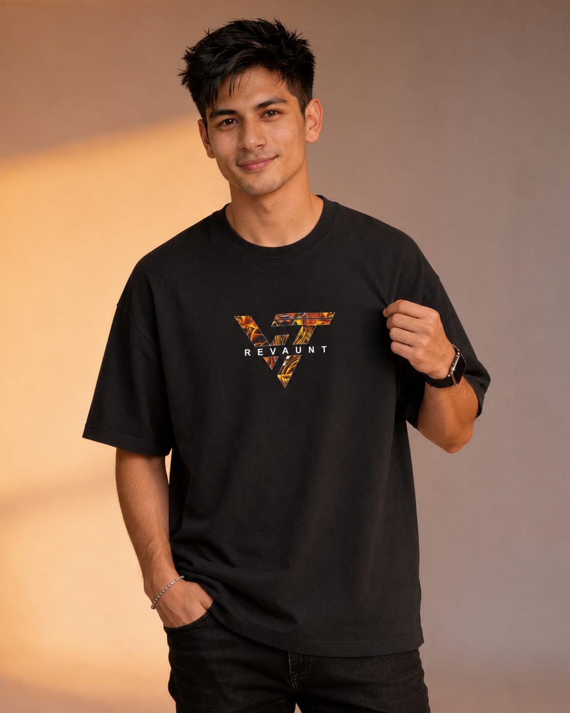 One piece smokey Oversize Cotton T-shirt