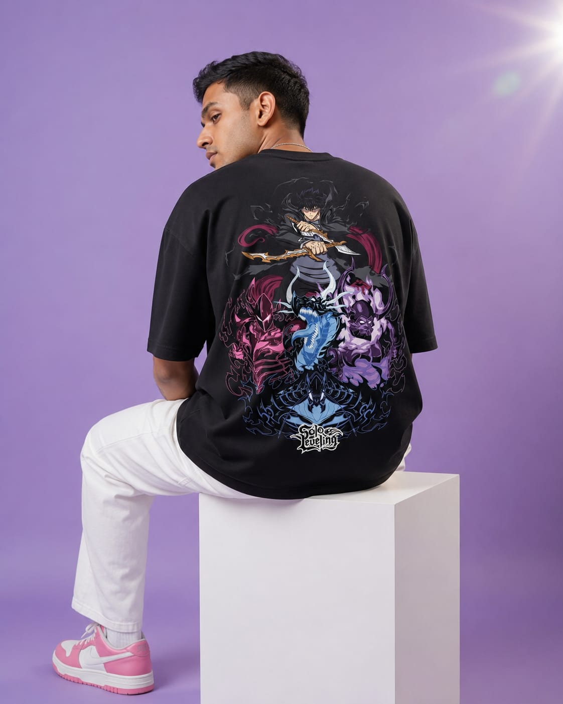 seong jinwoo purple theme Oversize Cotton T-shirt